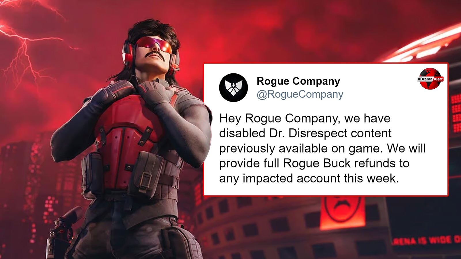 Dr. Disrespect Cosmetics from Rogue Company Game